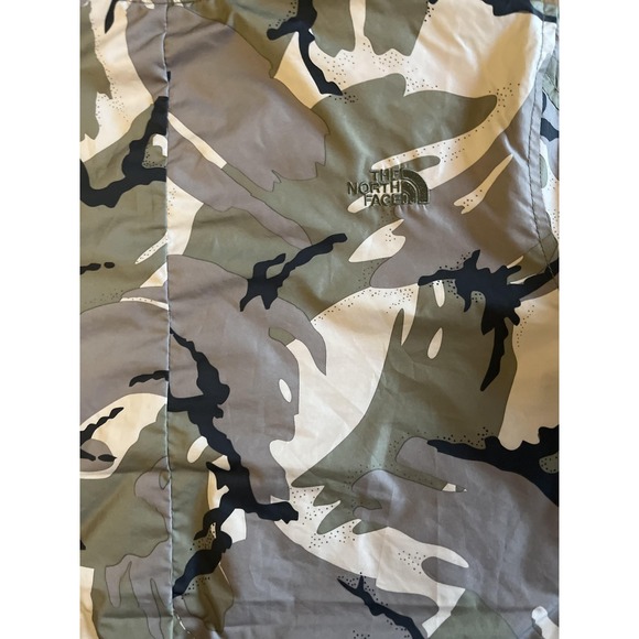 The North Face Jacket Womens Small Green Camo Bomber Quilted Lined Zip Insulated - Picture 7 of 7